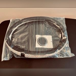 Rhinestone Bling Microfiber Leather Car Steering Wheel Cover 2 matching coasters